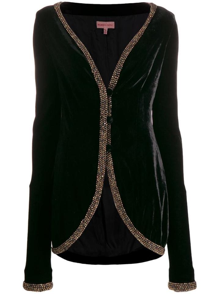 Romeo Gigli Pre-owned 1990's Velvet Effect Slim Jacket - Black