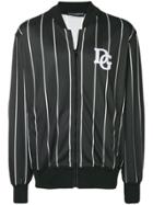 Dolce & Gabbana Striped Bomber Jacket - Black