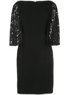 Han Ahn Soon Lace Cape Sleeve Dress - Black