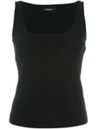 Dsquared2 High Back Tank Top, Women's, Size: Xxs, Black, Polyamide/spandex/elastane/virgin Wool