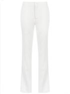 Gloria Coelho Satin Stripe Straight Trousers - White