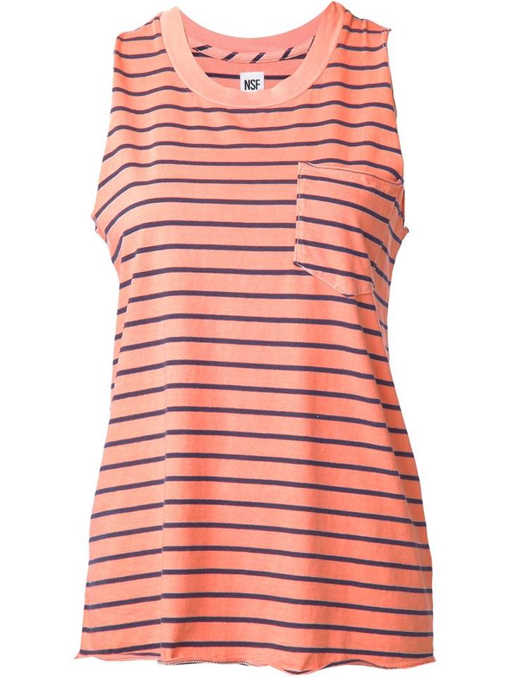Nsf Striped Tank Top, Women's, Size: S, Pink/purple, Cotton