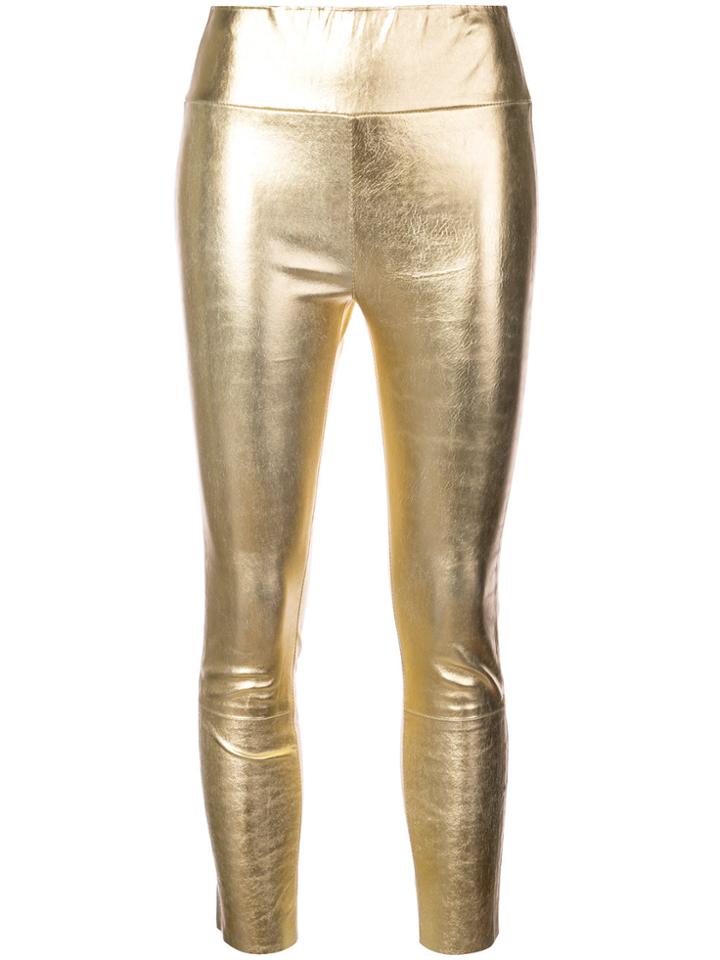 Sprwmn Capri Leggings - Metallic