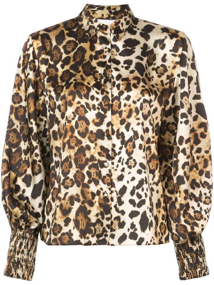 Alexis Leopard Print Shirt - Gold