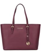 Michael Michael Kors Medium 'jet Set Travel' Tote, Women's, Red, Leather