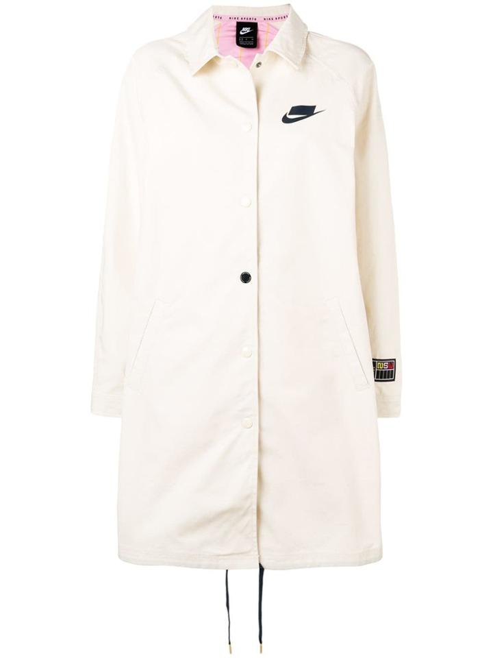 Nike Logo Overcoat - Neutrals