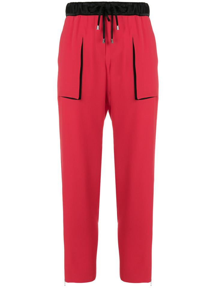 Giorgio Armani Drawstring Trousers - Red