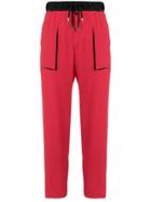 Giorgio Armani Drawstring Trousers - Red
