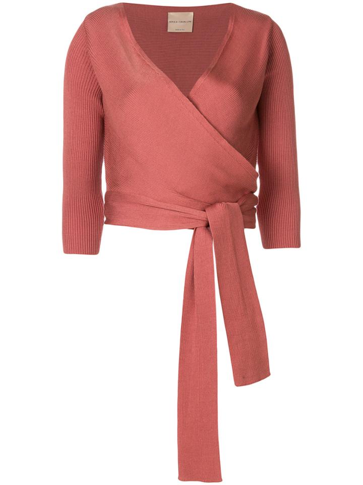 Erika Cavallini Wrap Cardigan - Pink & Purple