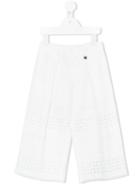 Lapin House - Cropped Eyelet Lace Trousers - Kids - Cotton - 4 Yrs, White