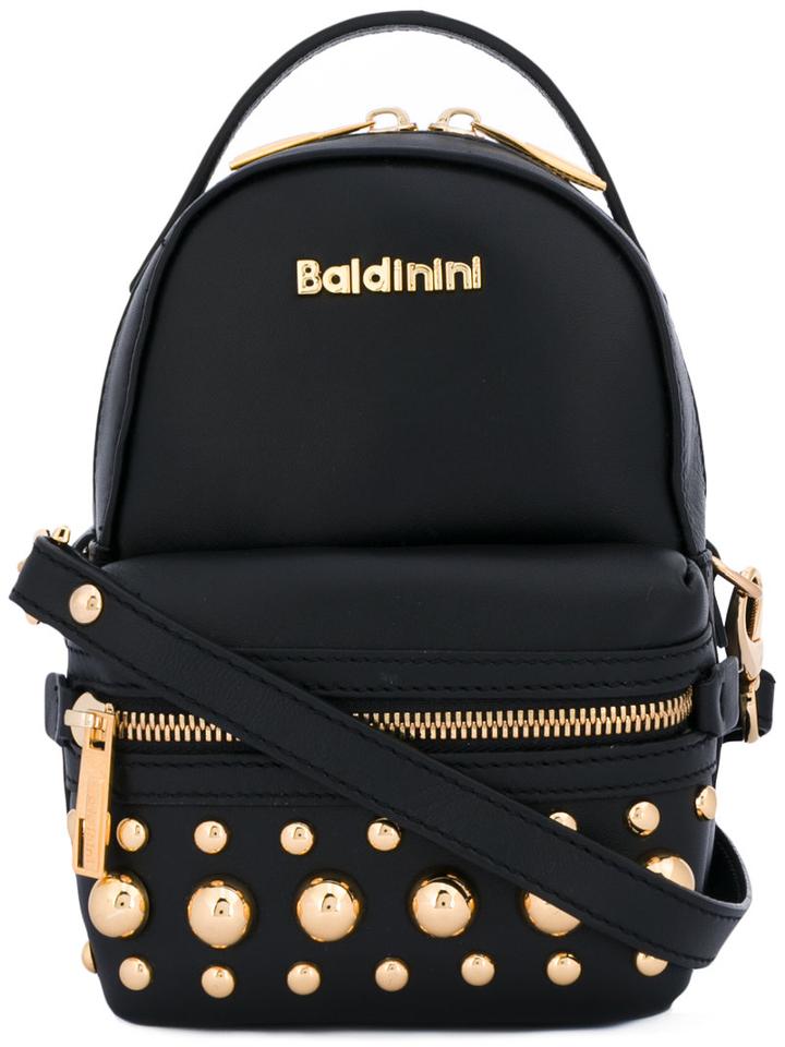 Small Studded Bag - Women - Silk/leather/metal - One Size, Black, Silk/leather/metal, Baldinini