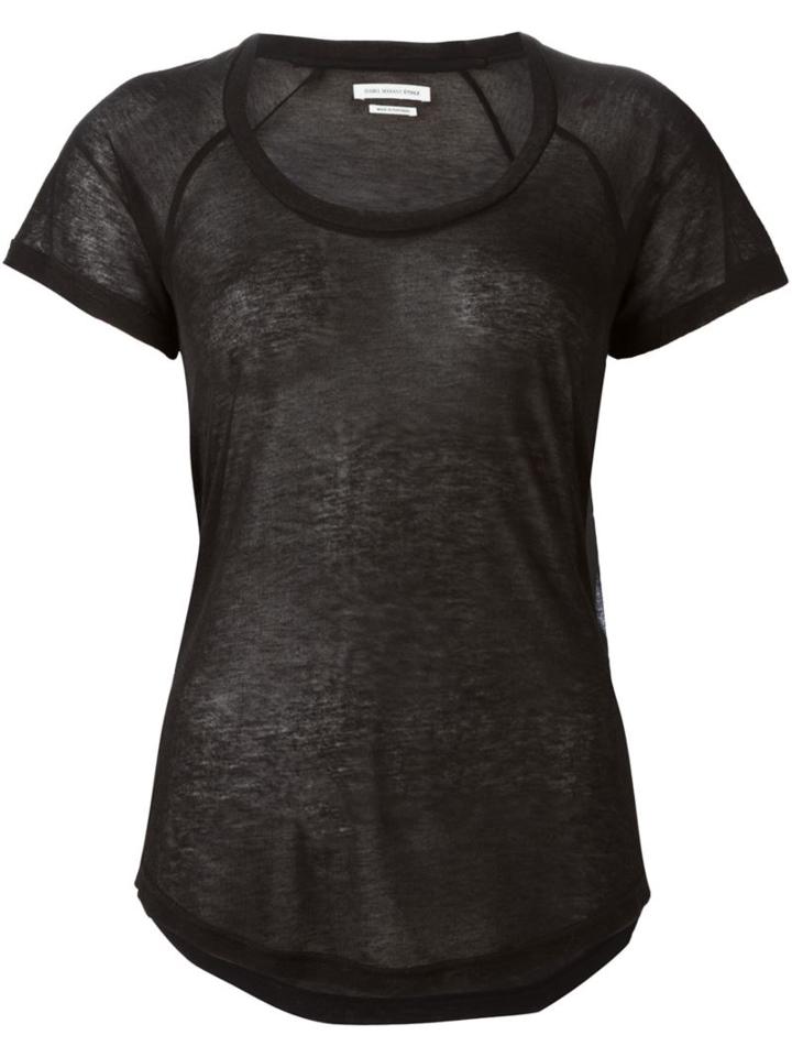 Isabel Marant Étoile 'adora' T-shirt, Women's, Size: Small, Black, Silk/cashmere/tencel