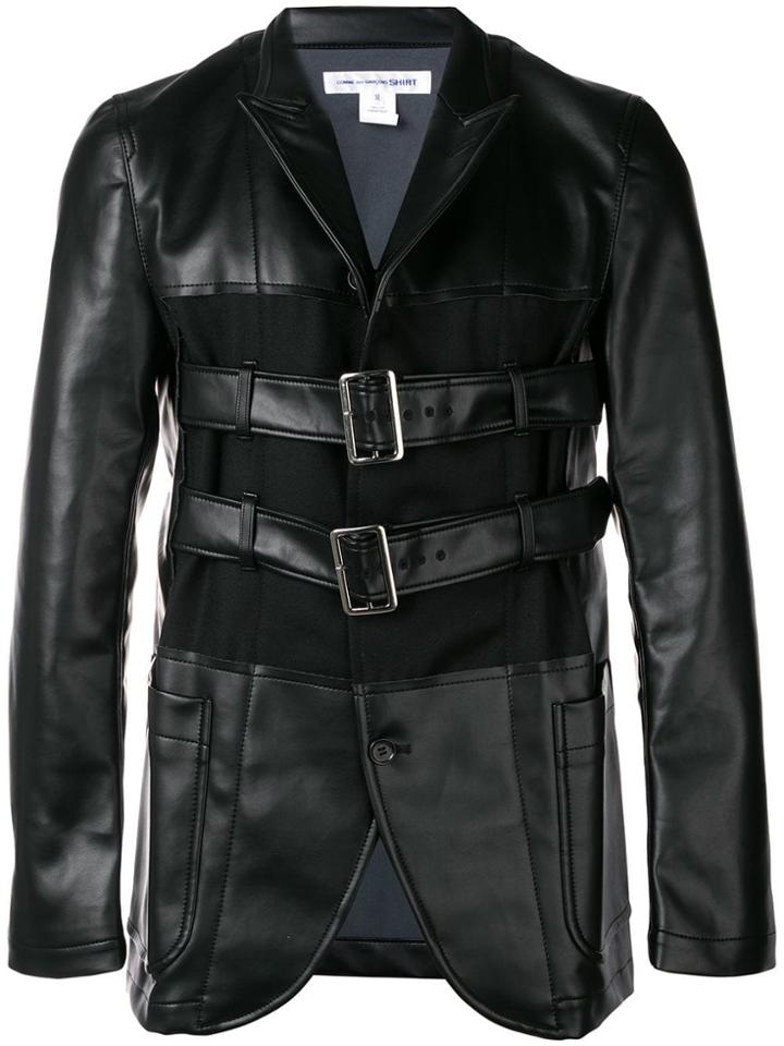 Comme Des Garçons Shirt Buckled Jacket - Black