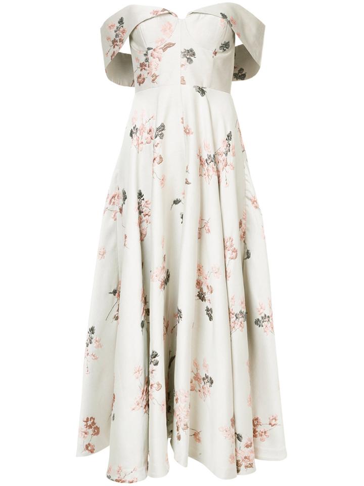 Co Bustier Floral Dress - Nude & Neutrals
