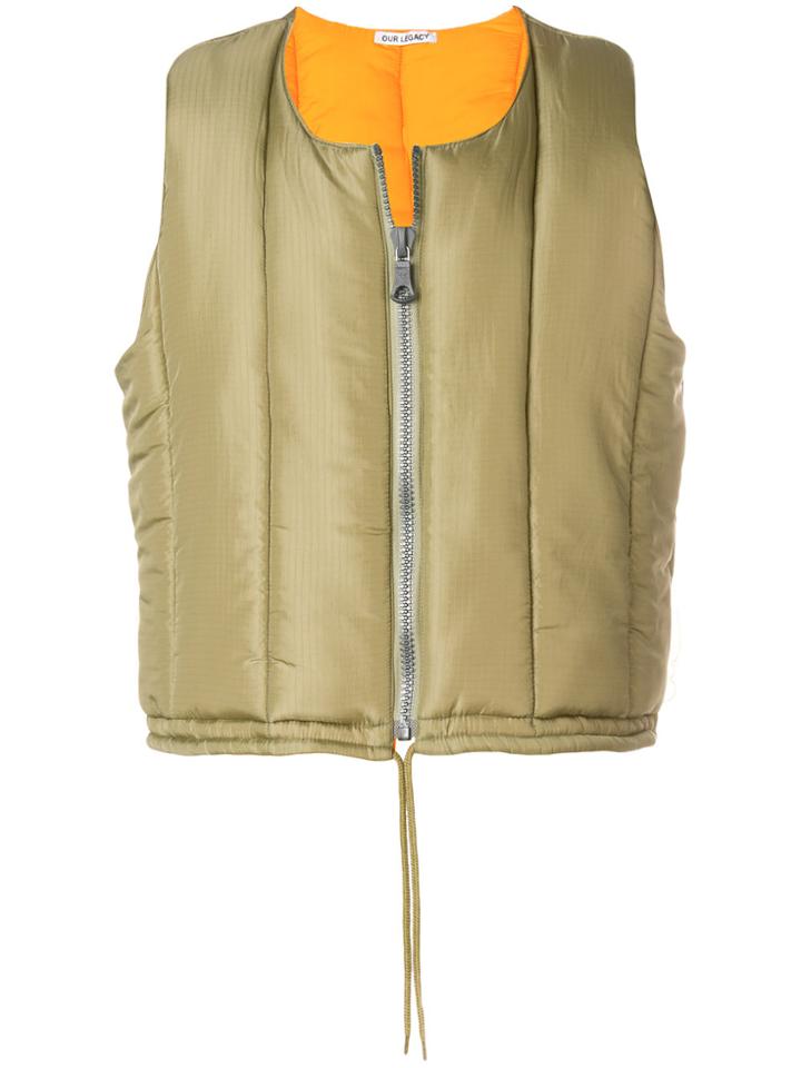 Our Legacy Zip Padded Gilet - Green