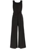 Low Classic Pocket Detail Belted Jumpsuit - Black