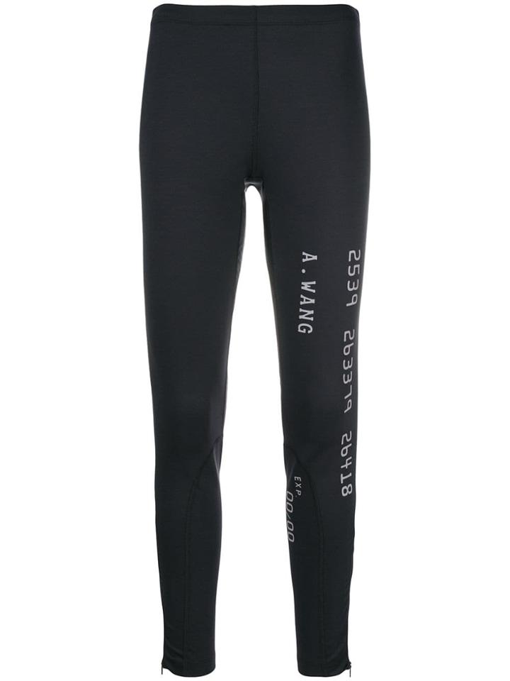 Alexander Wang Logo Printed Leggings - Black