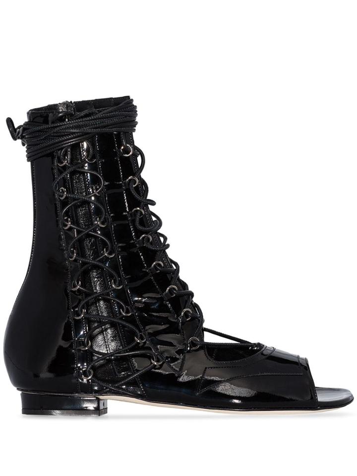 Liudmila Drury Lane Lace-up Sandals - Black
