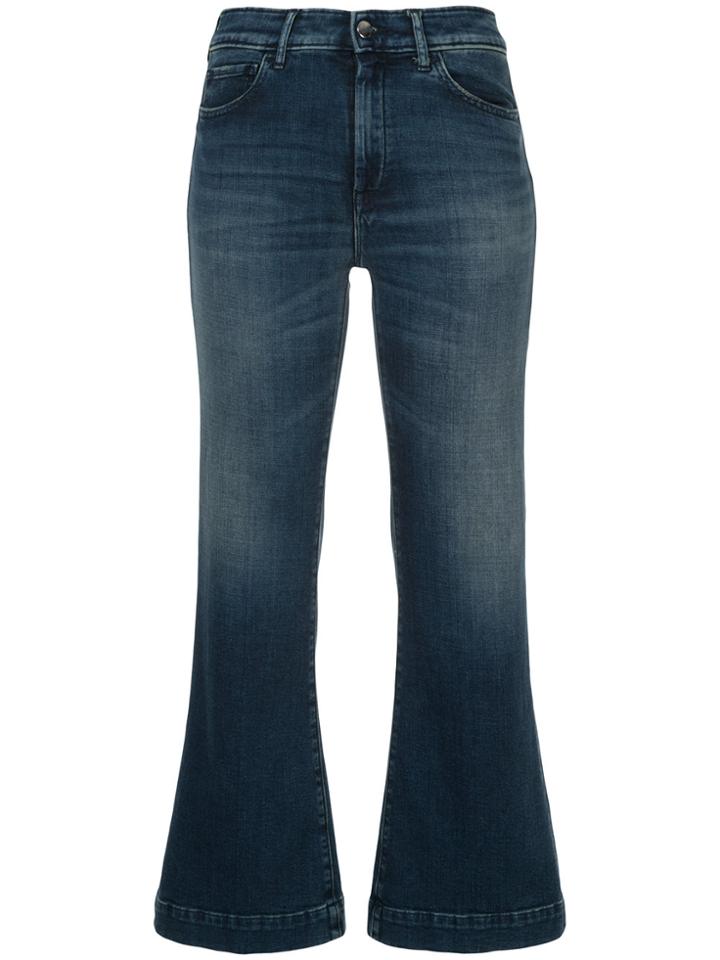 The Seafarer Cropped Flared Jeans - Blue