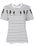 Neil Barrett Striped Thunderbolt T-shirt - White