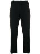 Saint Laurent Cropped Slim Trousers - Black