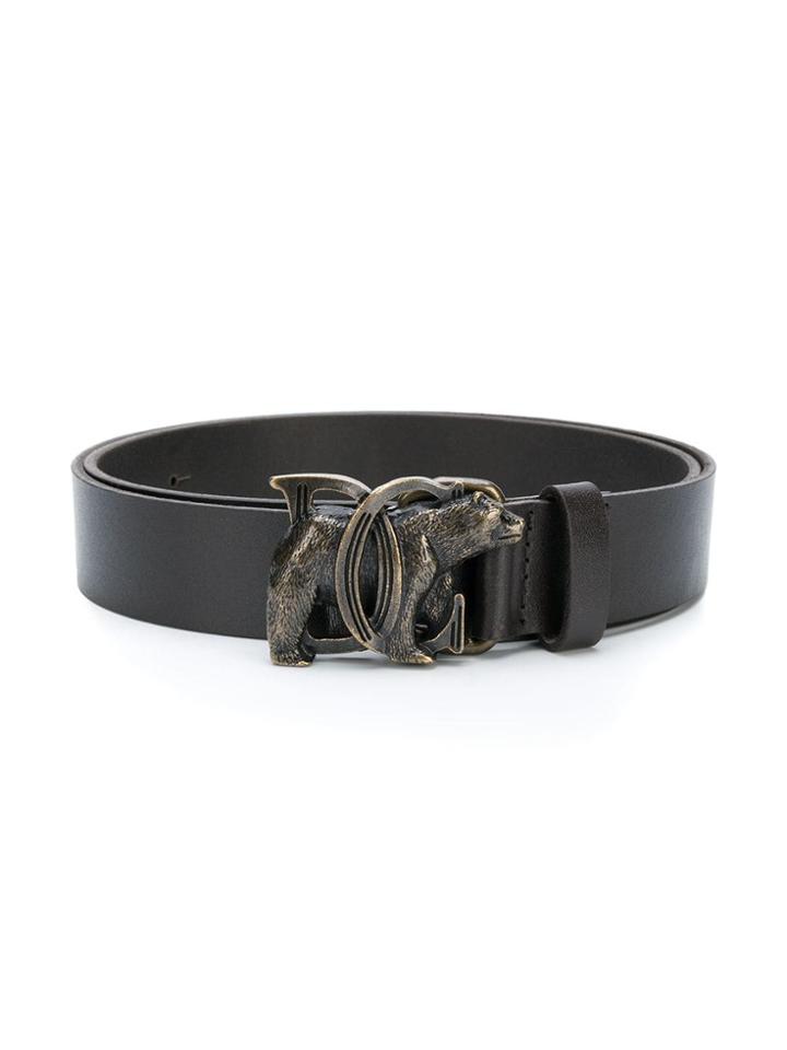 Dsquared2 Kids Teen Bear Buckle Belt - Brown