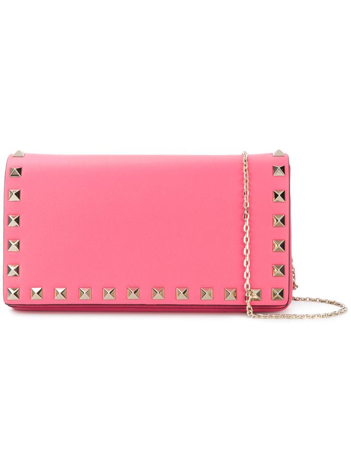 Valentino Small Valentino Garavani Rockstud Crossbody Bag - Pink &