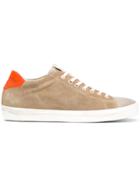 Leather Crown Colour Block Sneakers - Brown