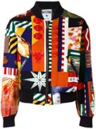 Moschino Pre-owned Patchwork Print Bomber - Black