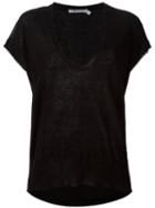 Alexander Wang Knit Scoop Neck Top, Women's, Size: Medium, Black, Wool/polyester/cashmere