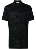 Versace Collection Logo Jacquard Polo Shirt - Black