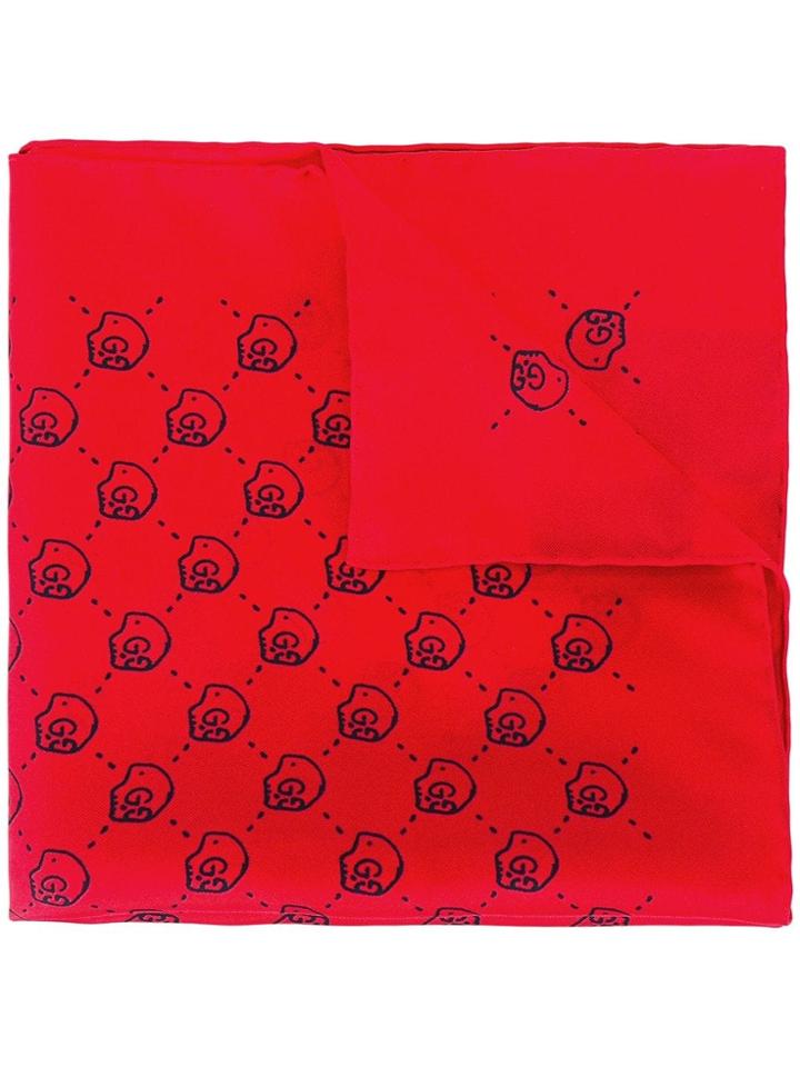 Gucci 'guccighost' Pocket Square - Red