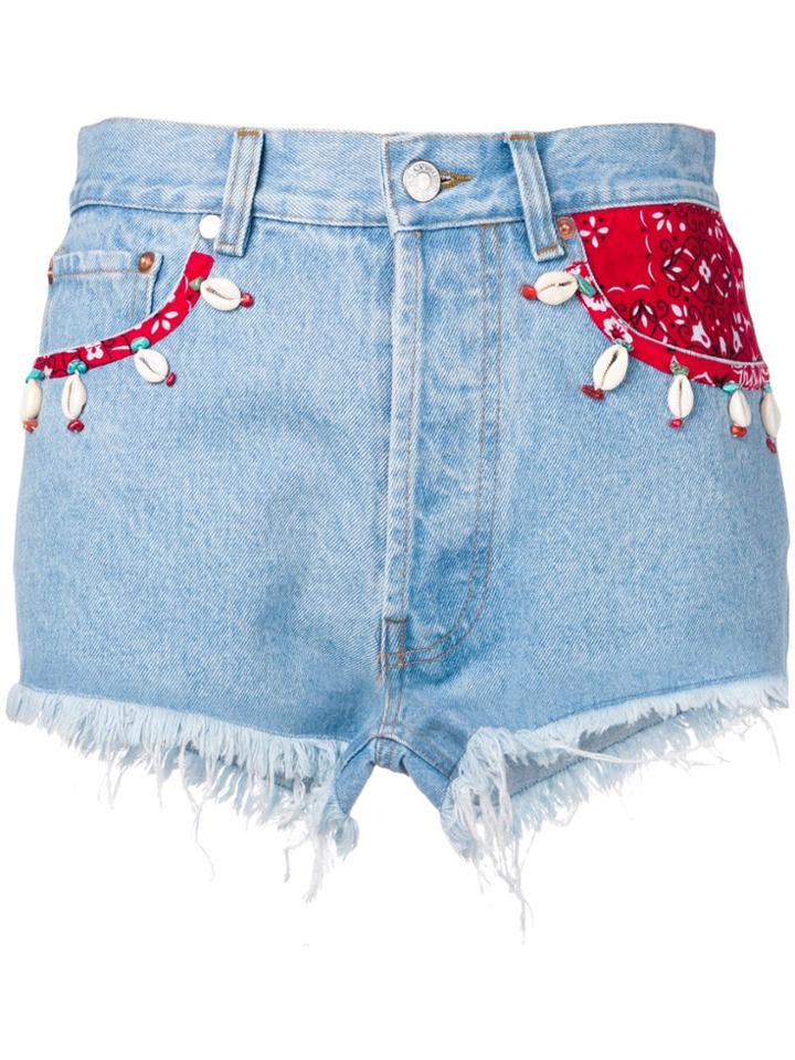 Forte Dei Marmi Couture Bandana Trim Shorts - Blue