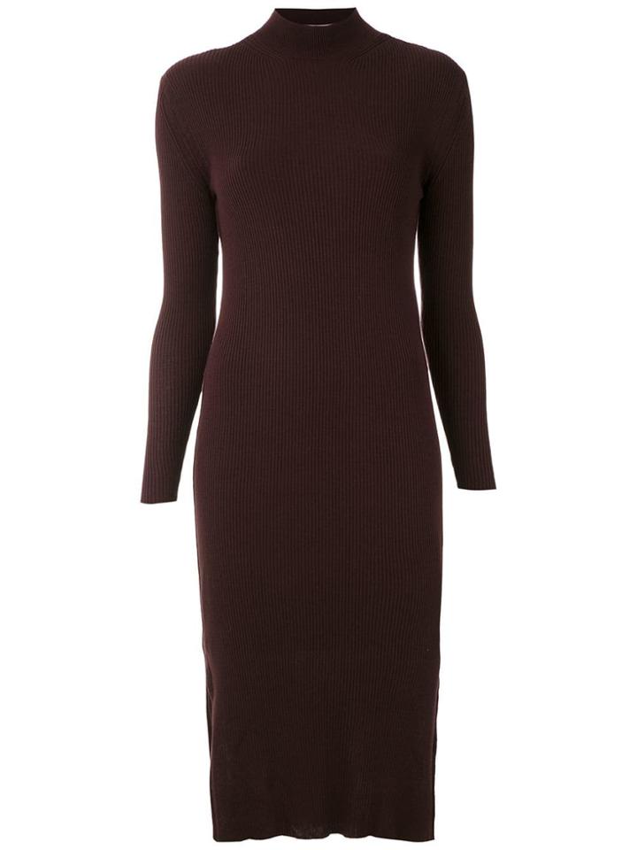Mara Mac Ribbed Knit Midi Dress - Purple