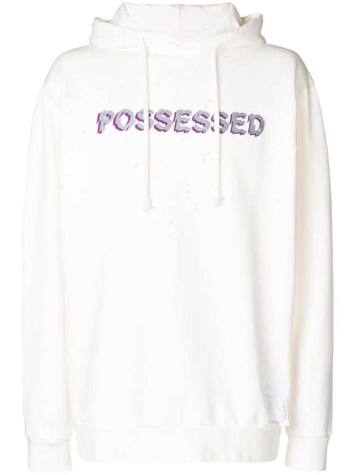 Satisfy Possessed Moth Eaten Hoodie - White