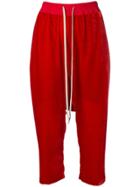 Rick Owens Cropped Track Pants - Red