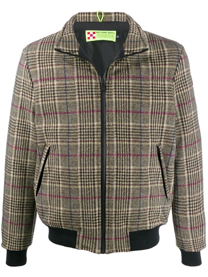 Mc2 Saint Barth Wesley Checked Bomber Jacket - Green