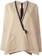 Forte Forte Wrap Jacket, Women's, Size: I, Nude/neutrals, Linen/flax/polyamide/wool