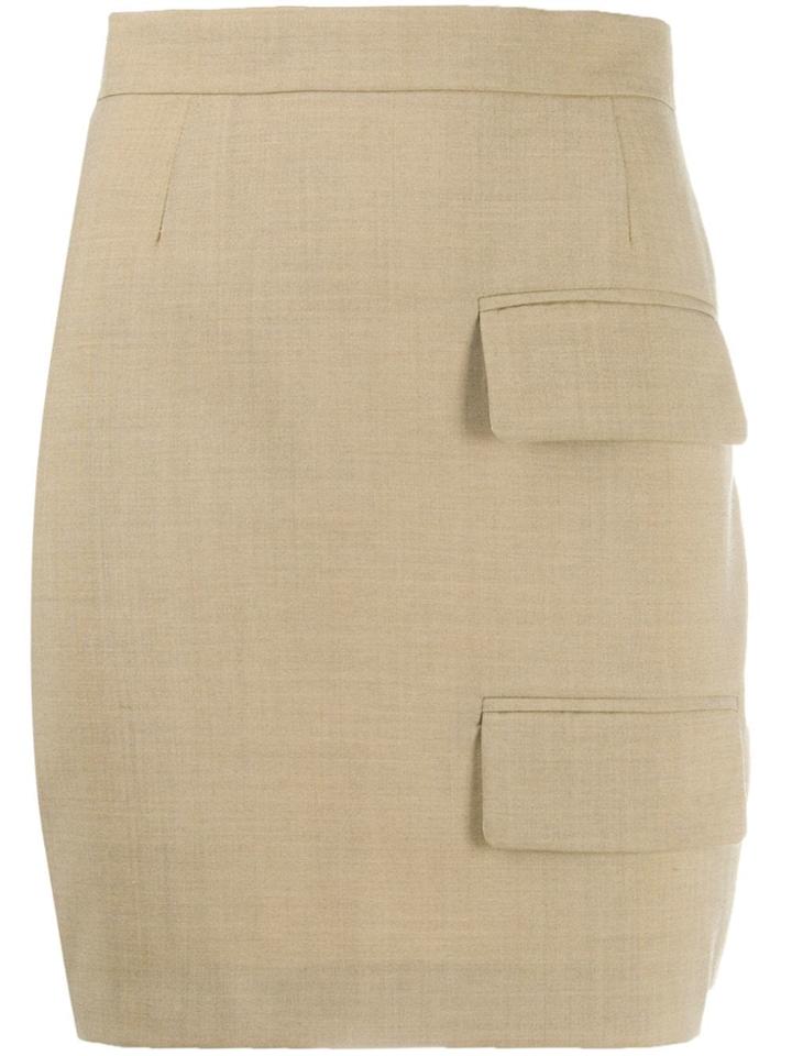 Situationist Double Pocket Pencil Skirt - Neutrals
