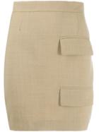 Situationist Double Pocket Pencil Skirt - Neutrals