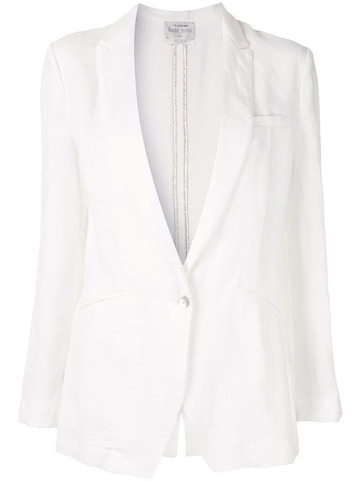 Forte Forte Classic Slim-fit Blazer - White