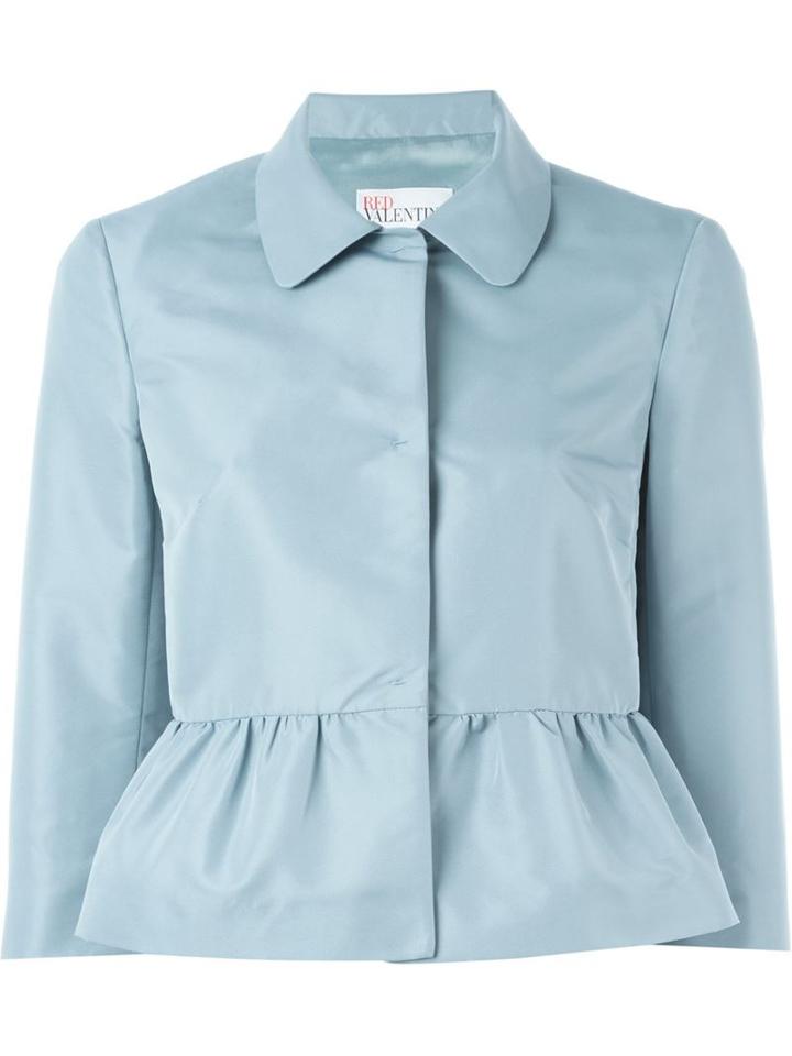 Red Valentino Peplum Hem Cropped Jacket