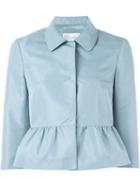 Red Valentino Peplum Hem Cropped Jacket