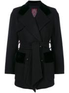 John Galliano Vintage Belted Double-breasted Coat - Black