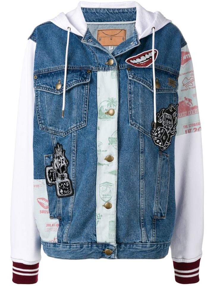 Mcq Alexander Mcqueen Patchwork Jean Jacket - Blue