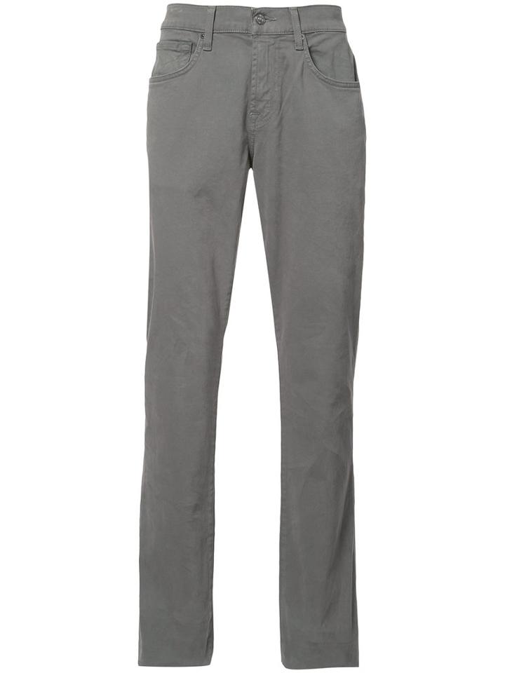 7 For All Mankind Straight-leg Jeans, Men's, Size: 30, Grey, Cotton/polyester/spandex/elastane
