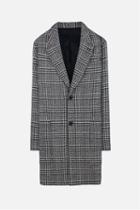 Ami Alexandre Mattiussi Tartan Plaid Effect Coat