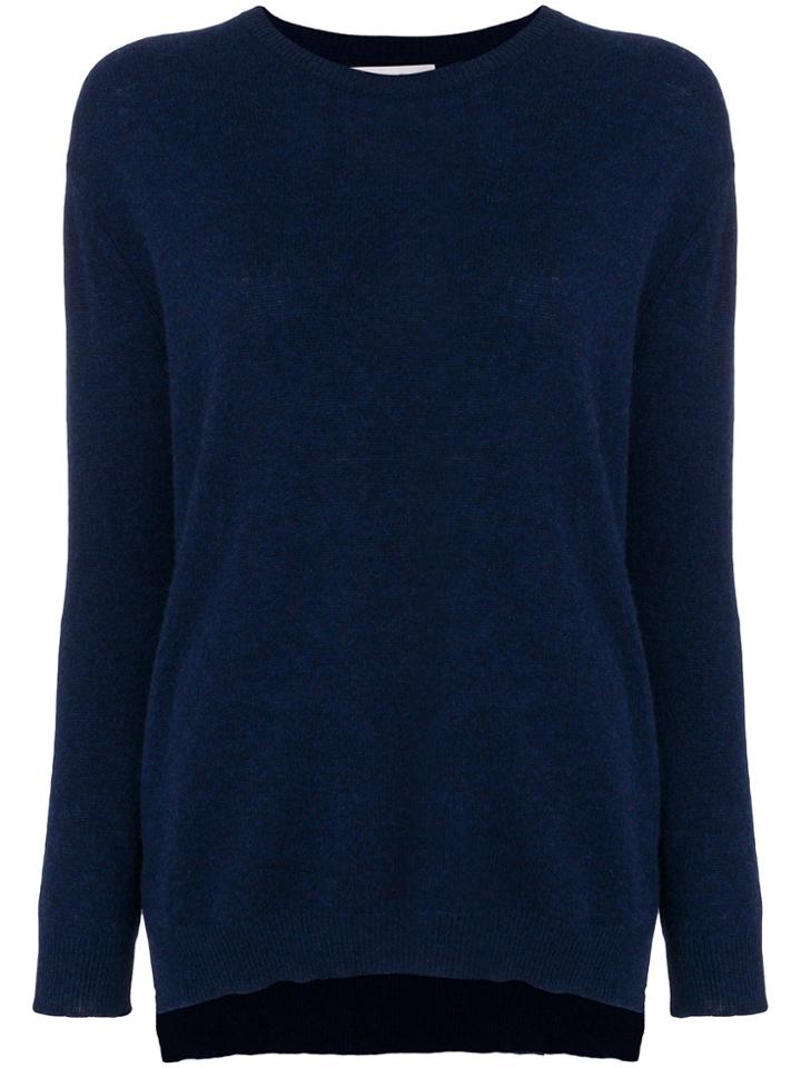 Pringle Of Scotland Gauge Round Neck Sweater - Blue