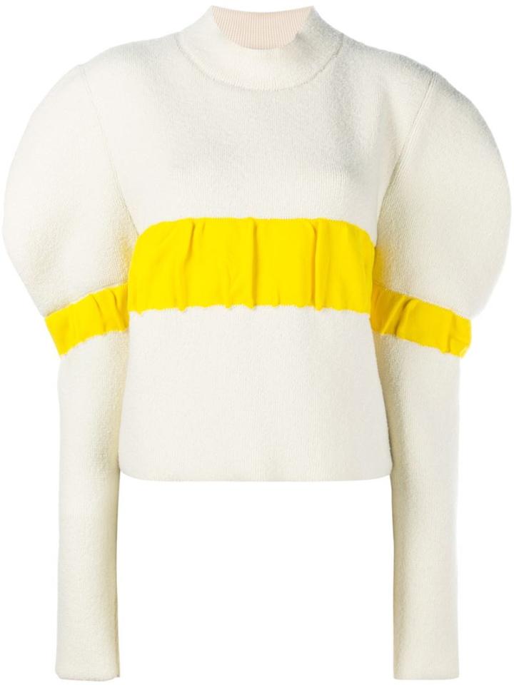 J.w.anderson Puff Sleeve Jumper, Women's, Size: Medium, Nude/neutrals, Polyamide/polyester/polypropylene/virgin Wool