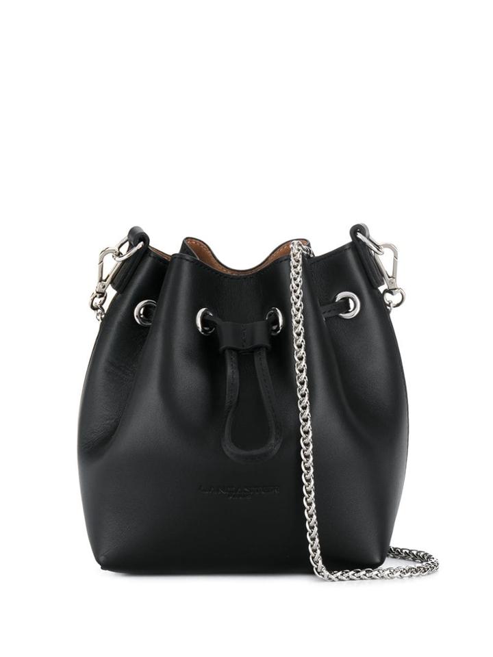 Lancaster Chain Strap Bucket Bag - Black